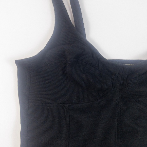 Universal Thread Target Corset-Style Black Ribbed Stretch Tank Women's Sz Large - Picture 2 of 5